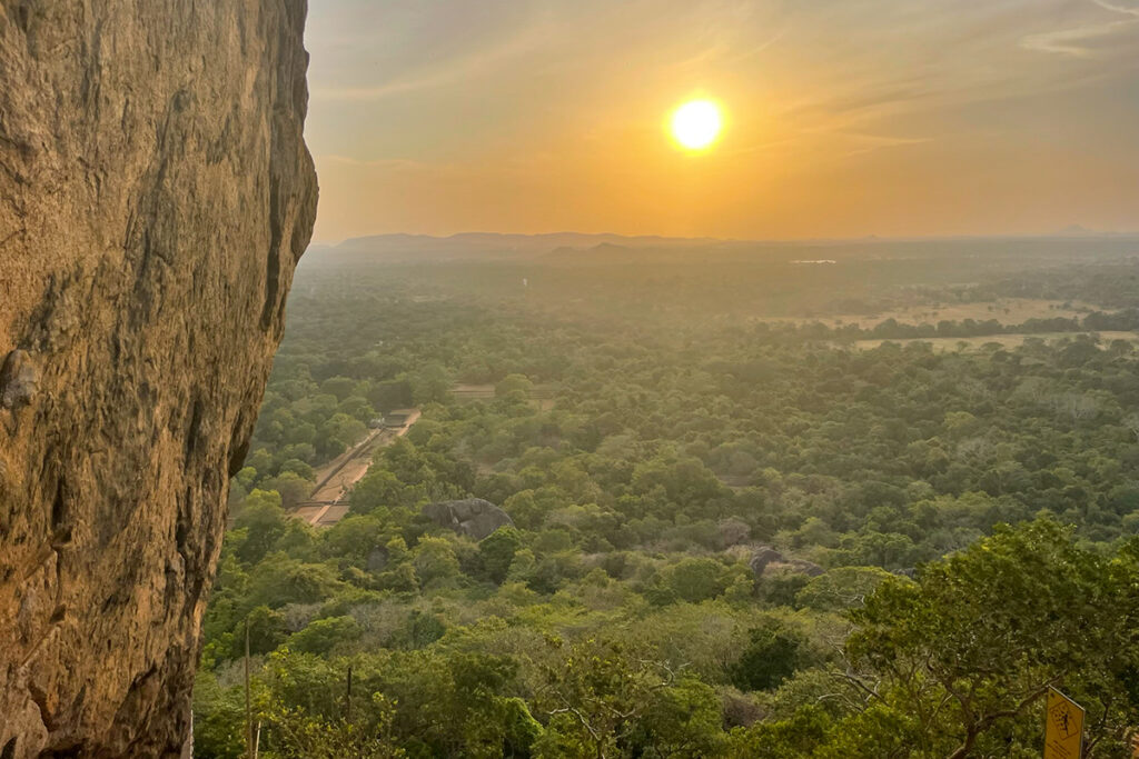 Sunset from Lion rock in Sigiriya