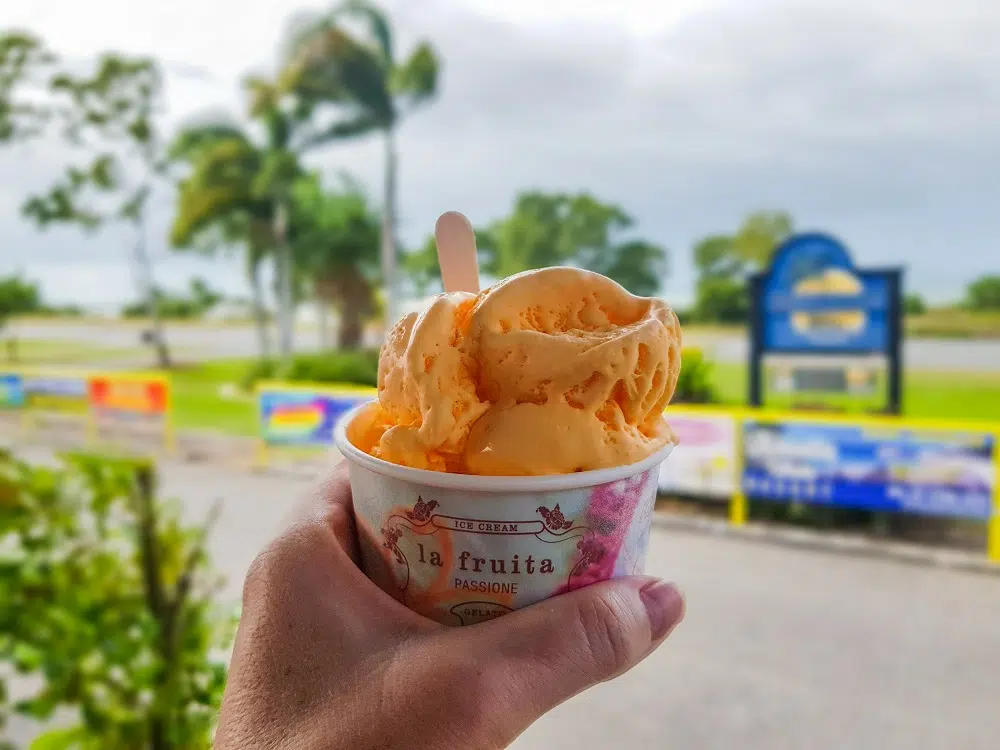 Mango icecream from bowen in Airlie beach