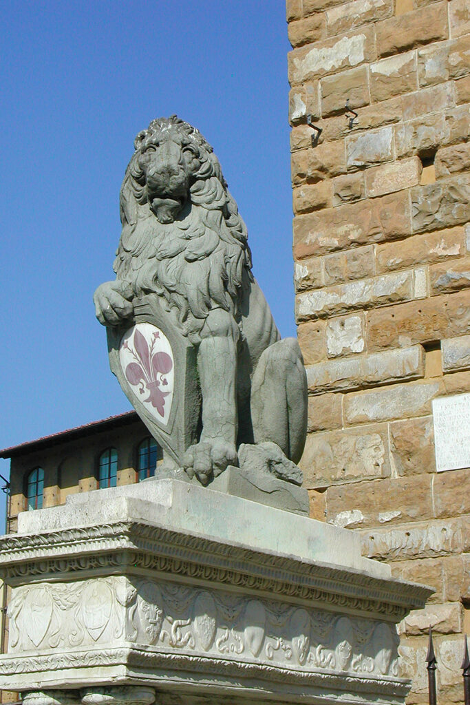 Copy of Donatello's Marzocco - Palazzo Vecchio