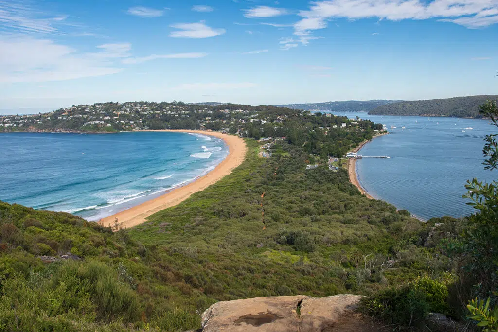View of palm beach from Barrenjoey headland