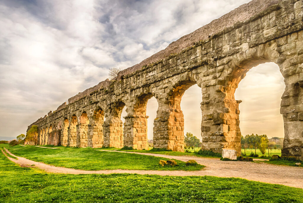 Roman ruins in Rome - Aqua Claudia