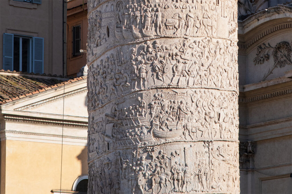 Imperial roman ruins in Roma - Trajan column